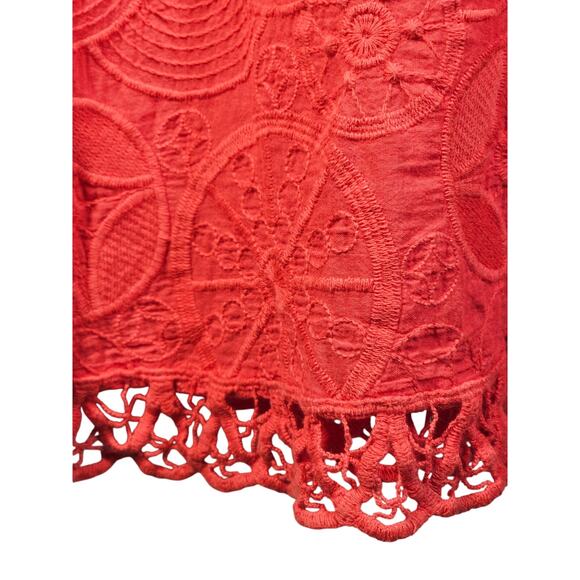 Chico's Promenade Embroidered Top in Hibiscus 3/4 Sleeve Size 3 - XL - 16 - Picture 4 of 11